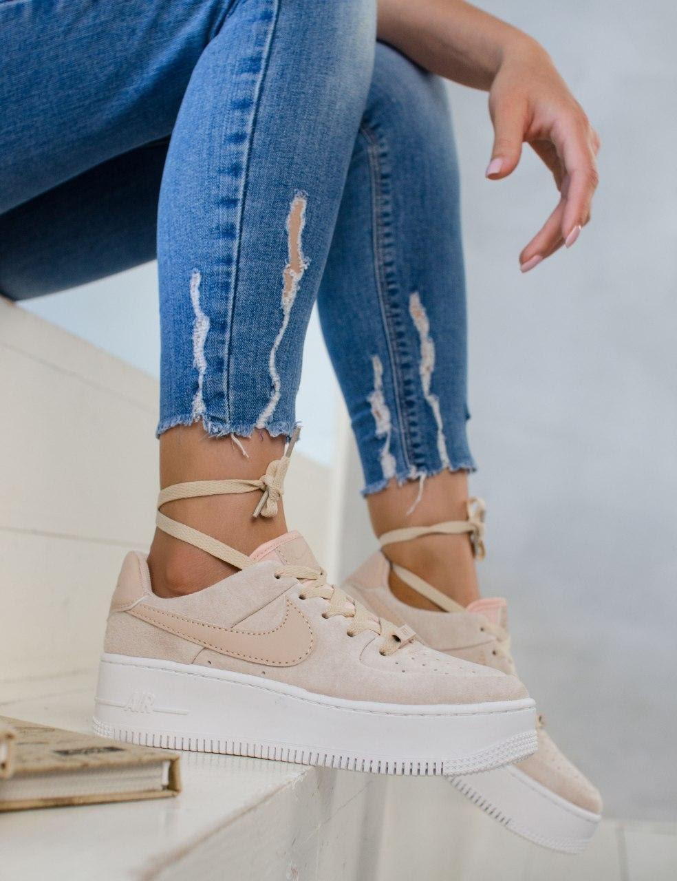 Nike Air Force 1 Sage Beige White