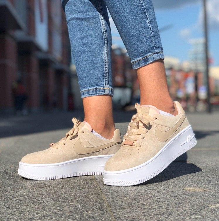 Nike Air Force 1 Sage Beige White
