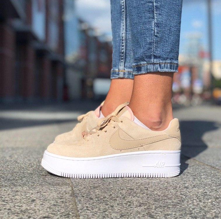 Nike Air Force 1 Sage Beige White