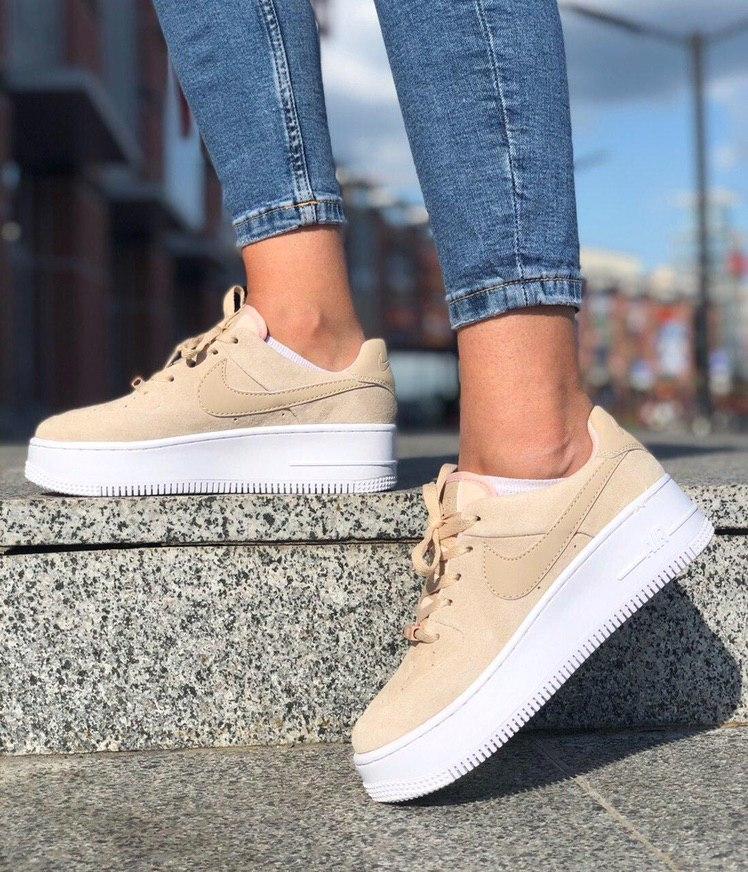 Nike Air Force 1 Sage Beige White