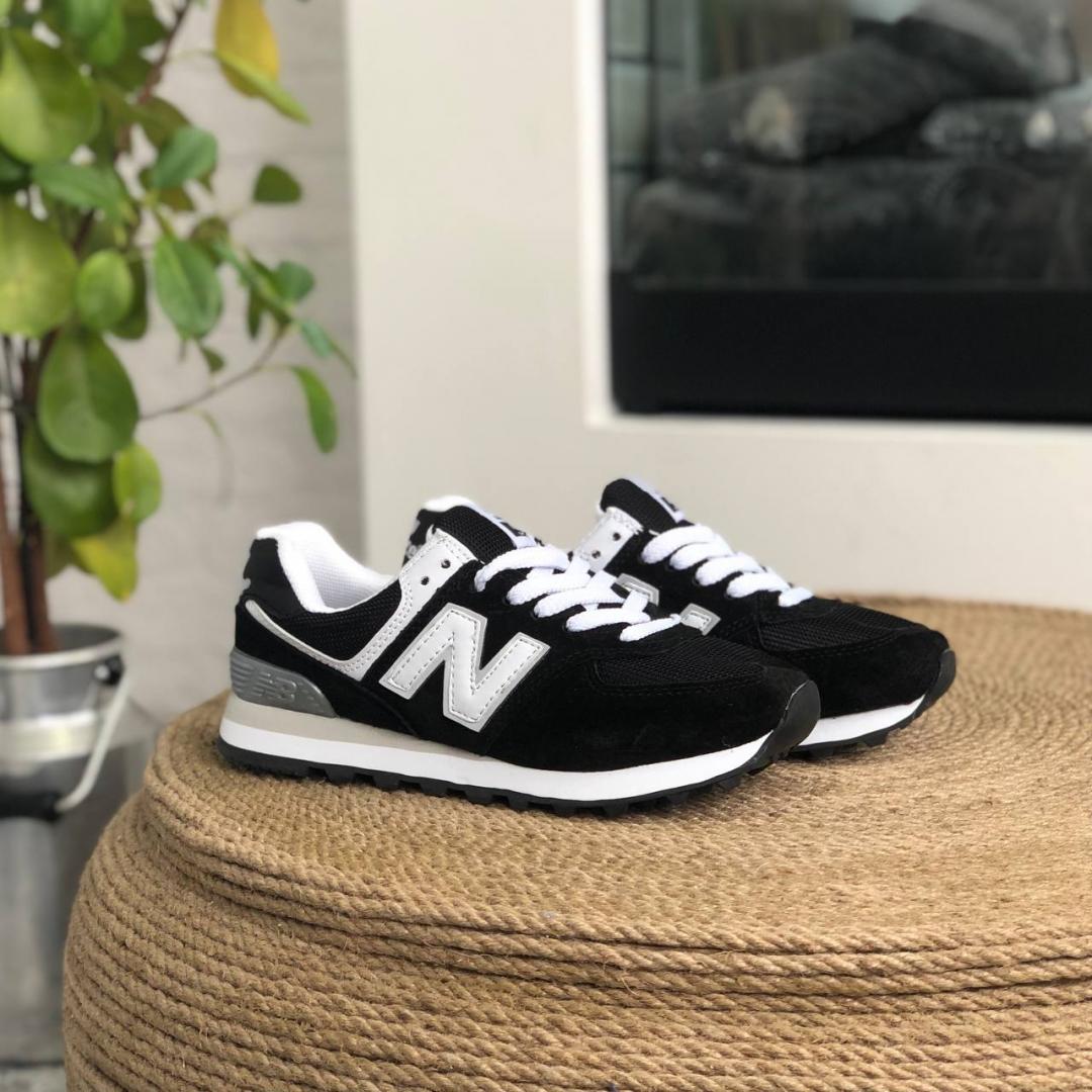 New Balance 574 Black Grey White 5 (Носок - Сетка)