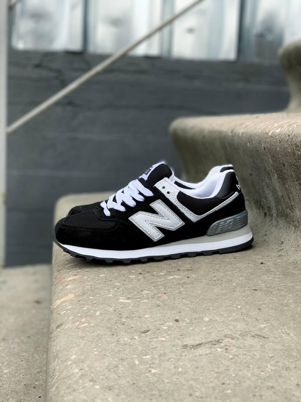 New Balance 574 Black Grey White 5 (Носок - Сетка)