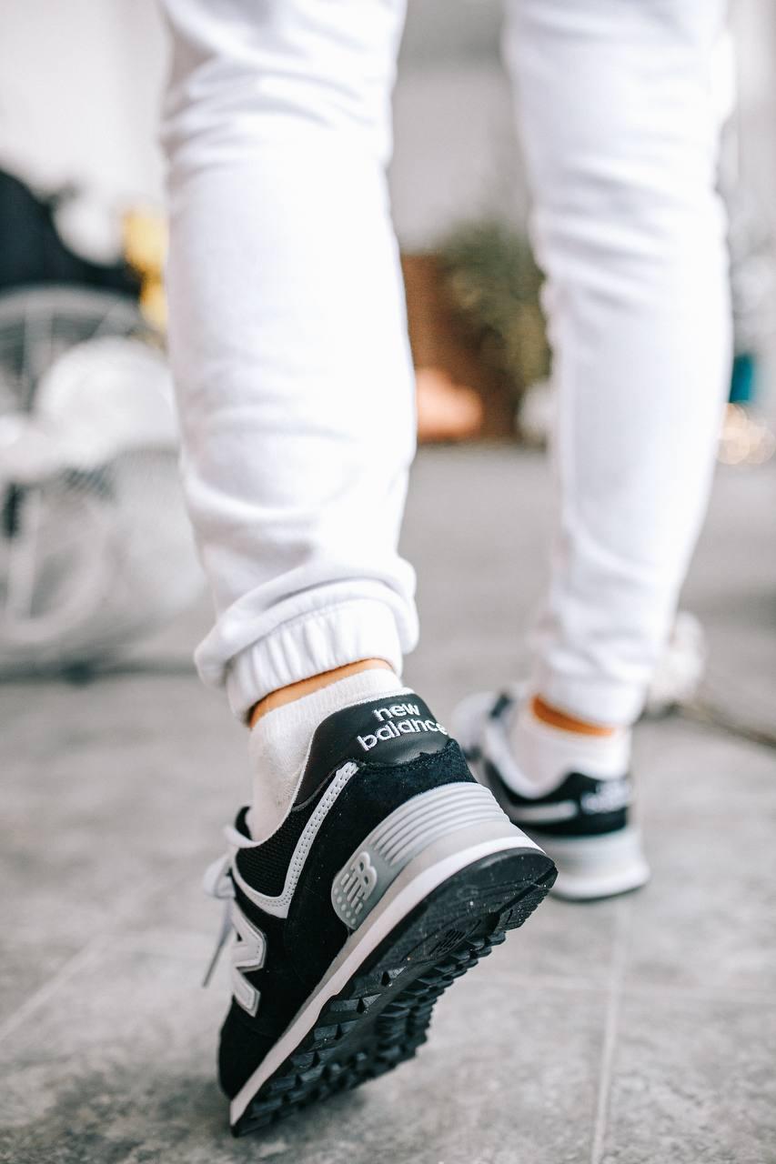 New Balance 574 Black Grey White 5 (Носок - Сетка)