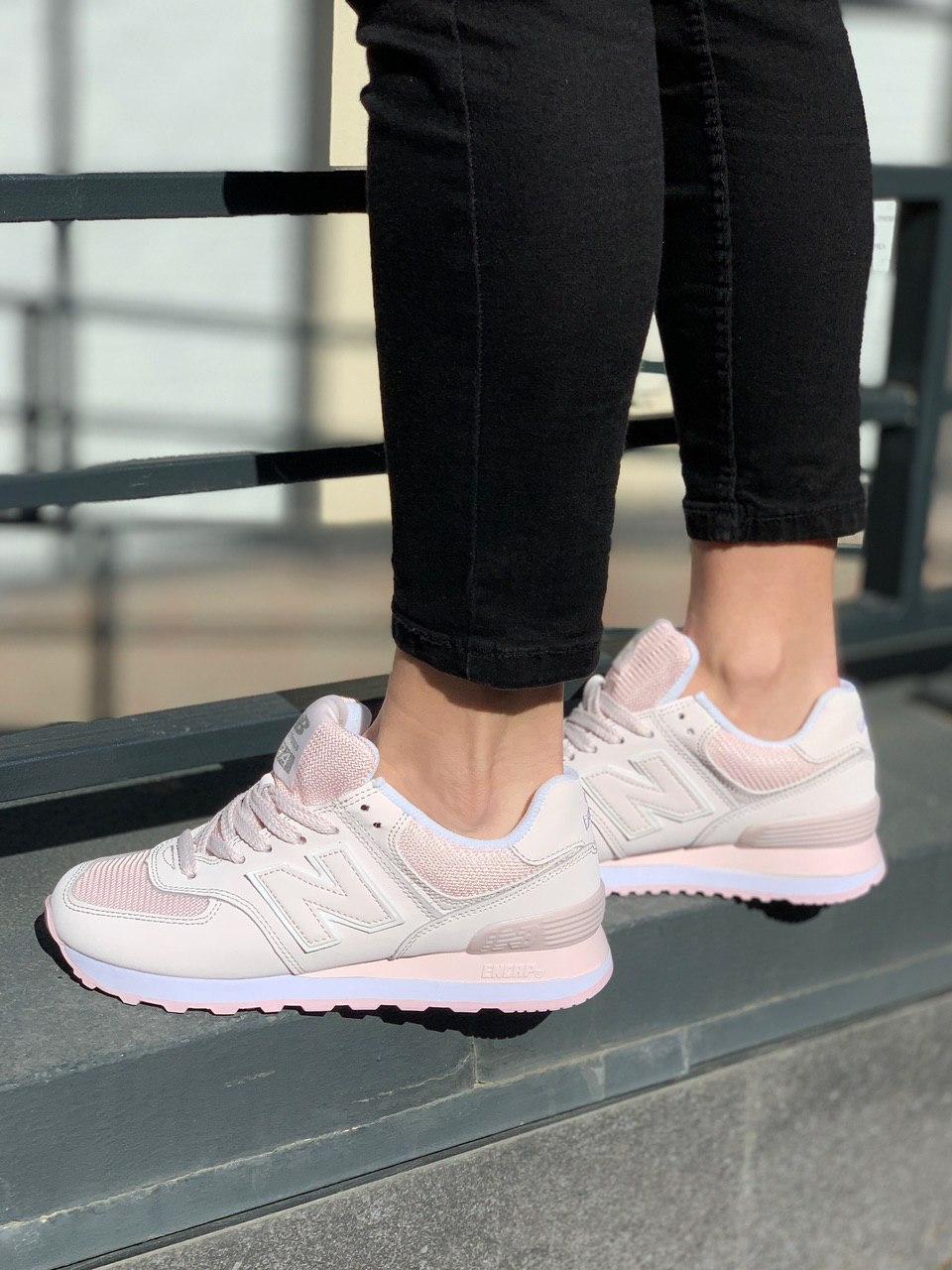 New Balance 574 Pink White 3