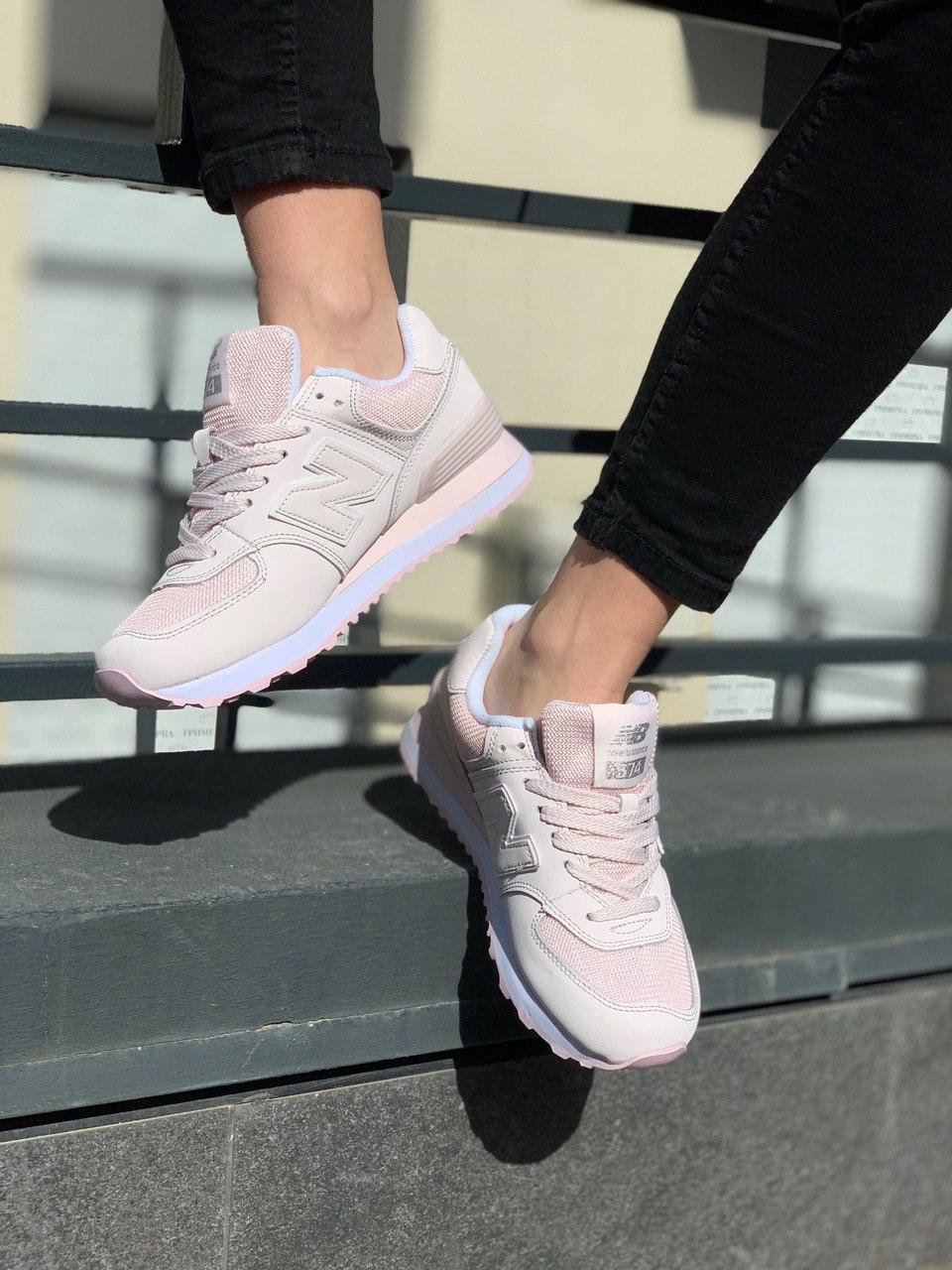New Balance 574 Pink White 3