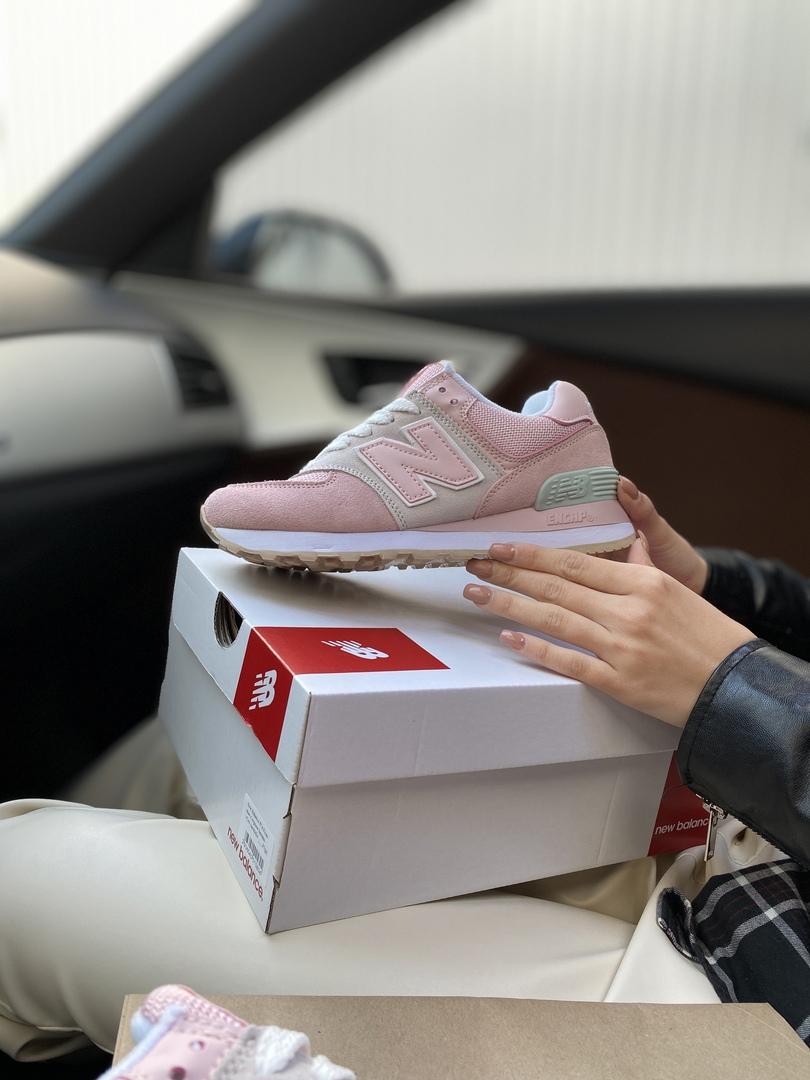 New Balance 574 Light Pink Grey White