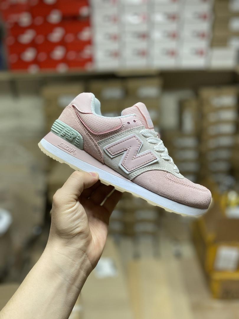 New Balance 574 Light Pink Grey White