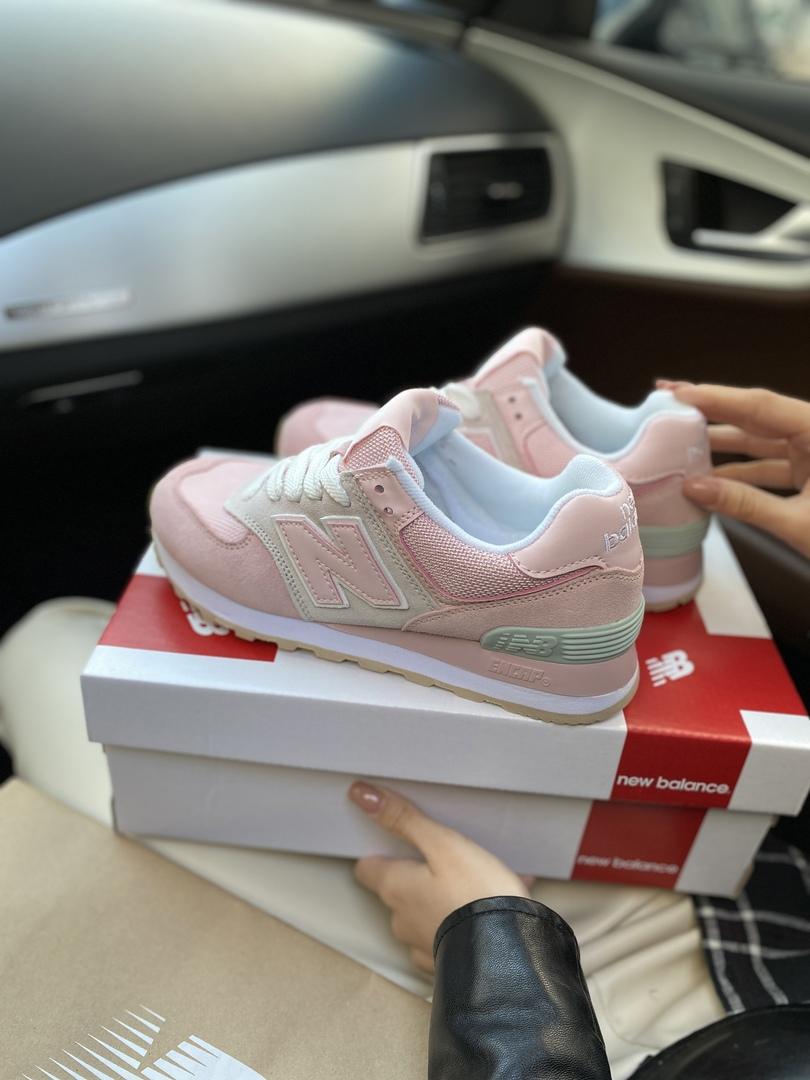 New Balance 574 Light Pink Grey White
