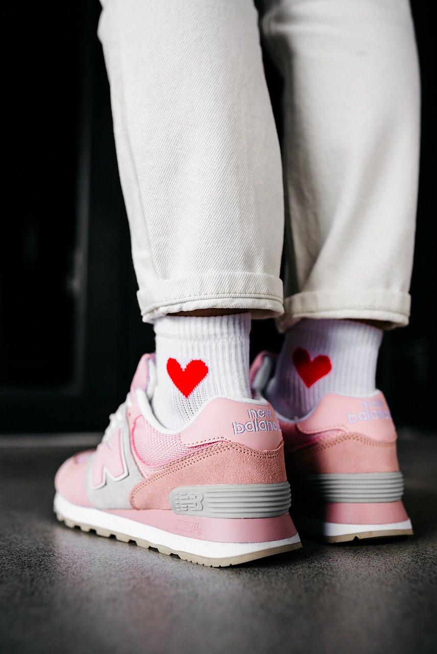 New Balance 574 Light Pink Grey White