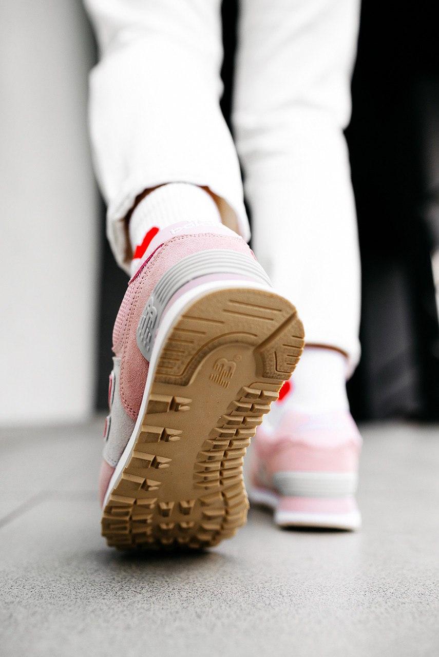New Balance 574 Light Pink Grey White