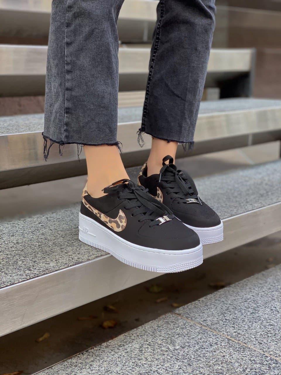Nike Air Force 1 Sage Black Leopard