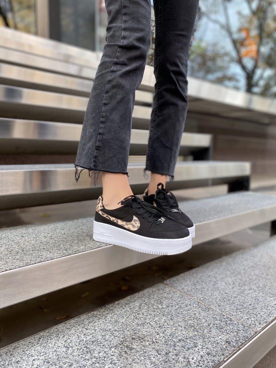 Nike Air Force 1 Sage Black Leopard