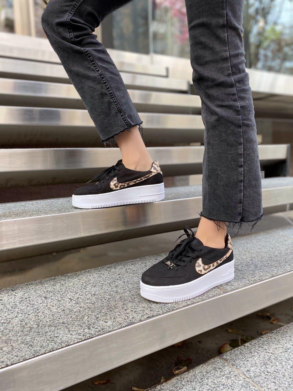 Nike Air Force 1 Sage Black Leopard