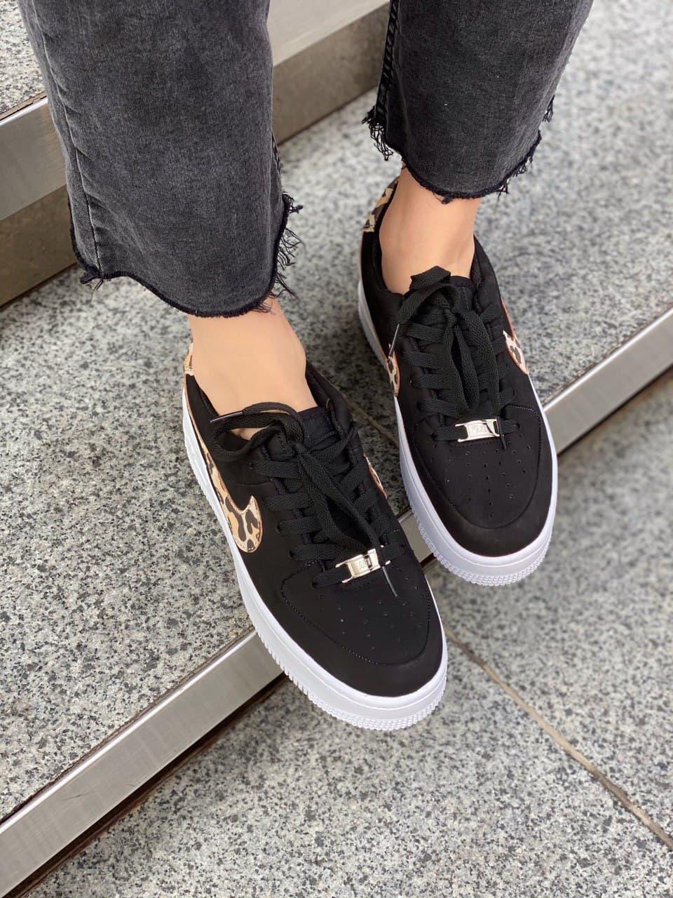 Nike Air Force 1 Sage Black Leopard