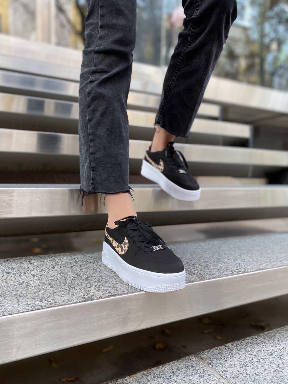 Nike Air Force 1 Sage Black Leopard