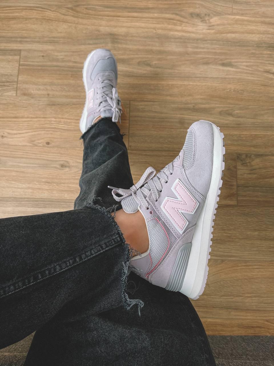 New Balance 574 Violet Pink White