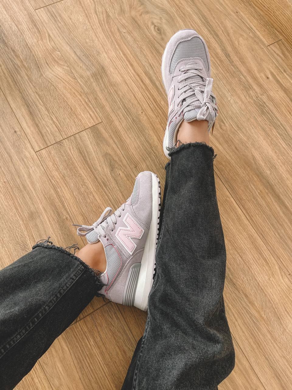 New Balance 574 Violet Pink White