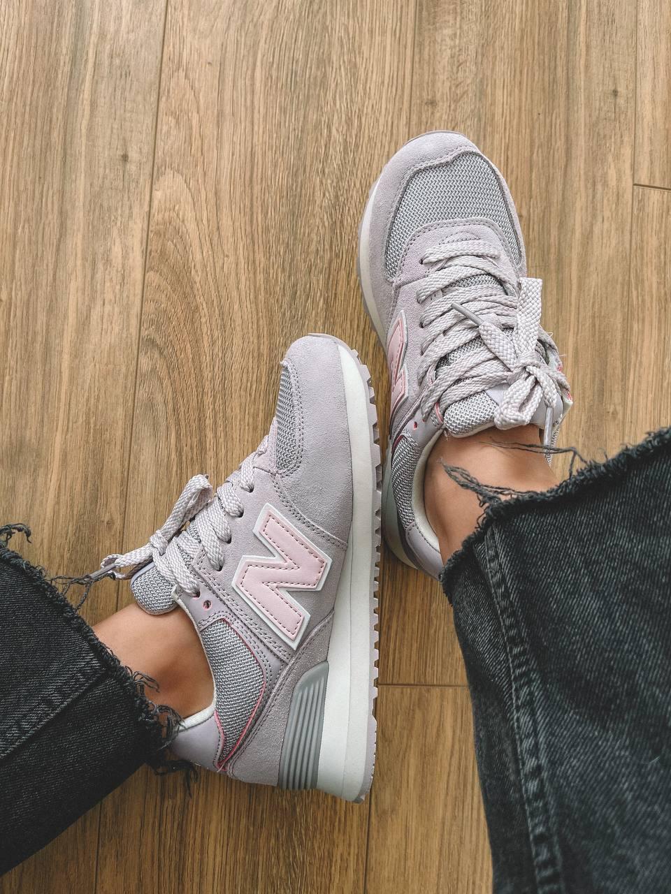 New Balance 574 Violet Pink White