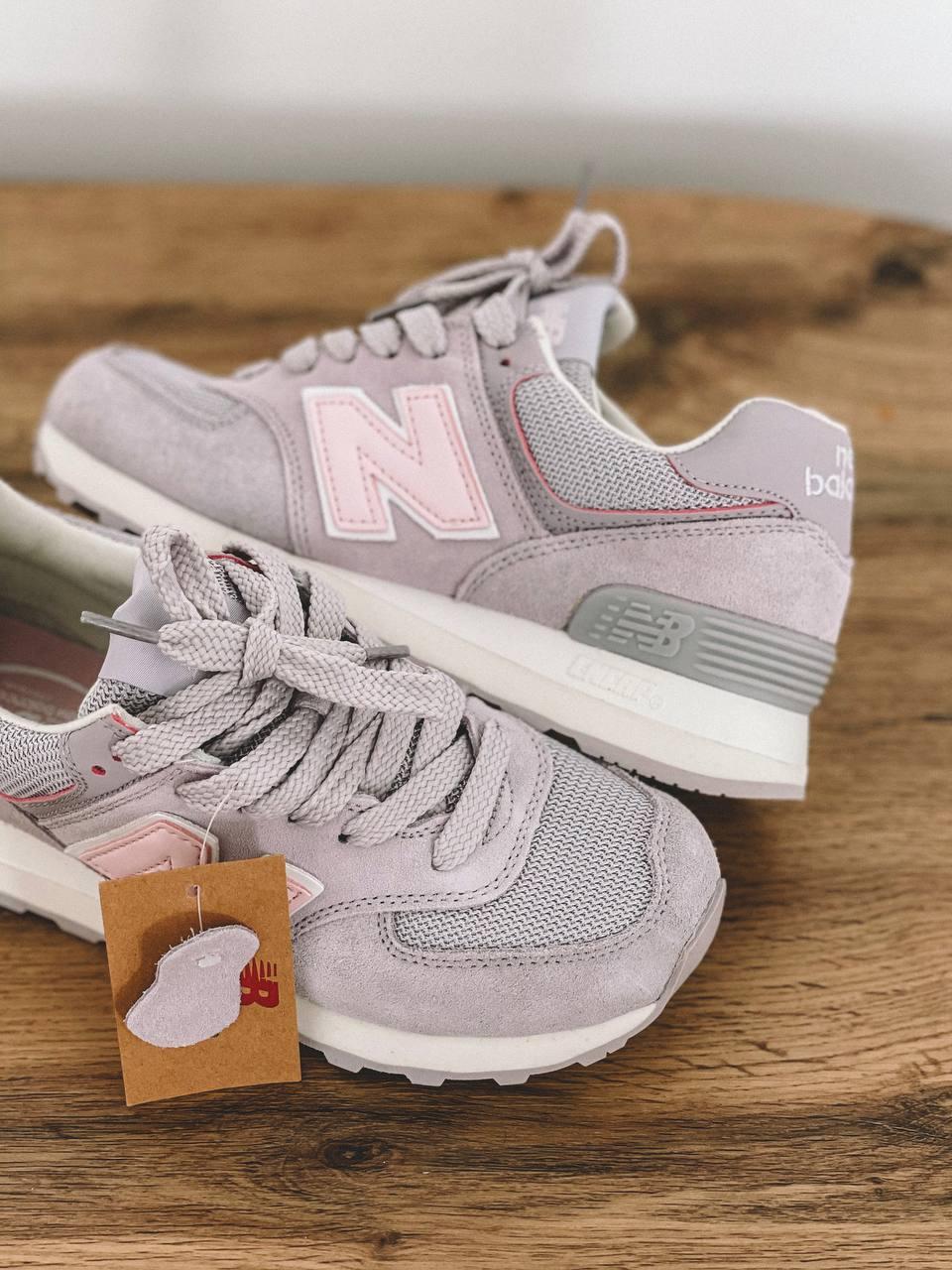 New Balance 574 Violet Pink White