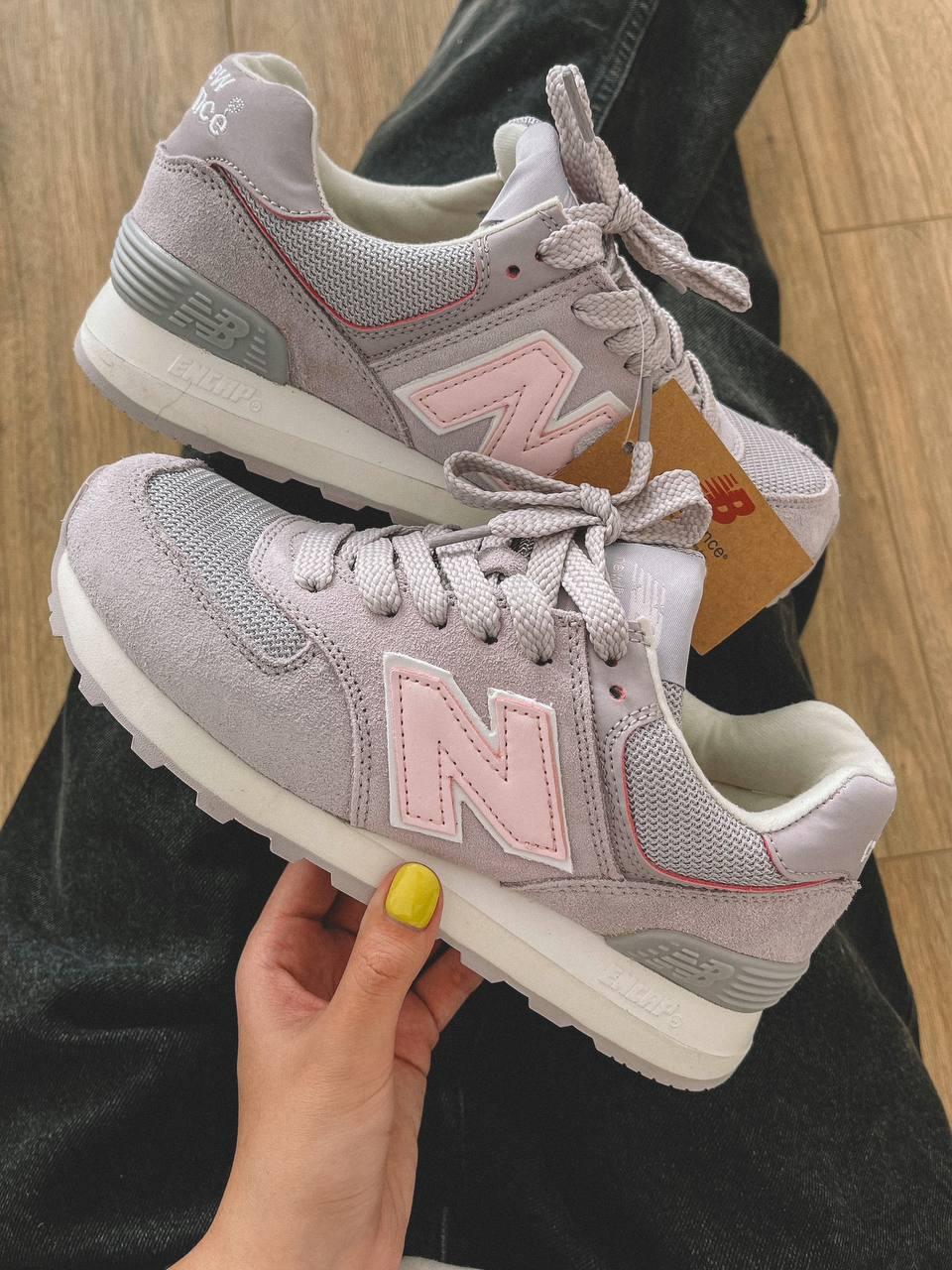 New Balance 574 Violet Pink White