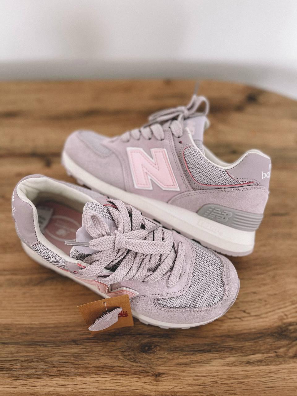 New Balance 574 Violet Pink White
