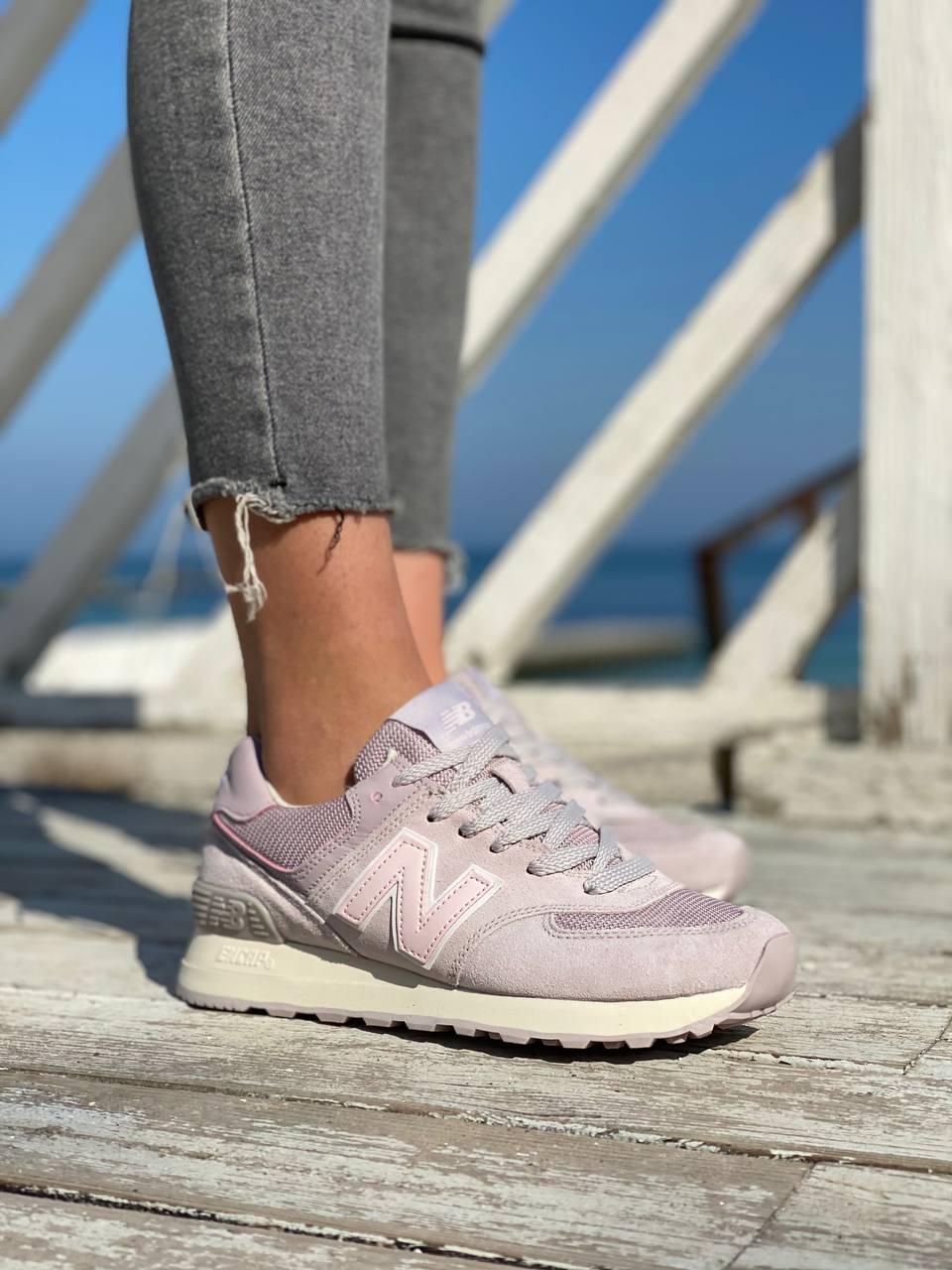 New Balance 574 Violet Pink White