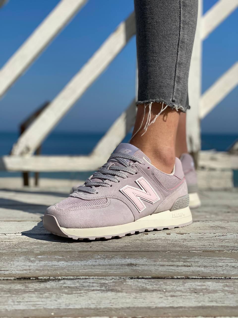 New Balance 574 Violet Pink White