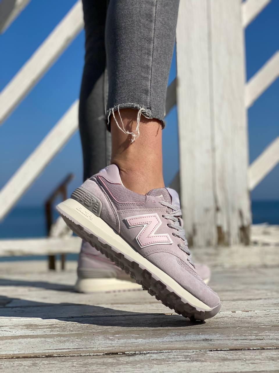 New Balance 574 Violet Pink White