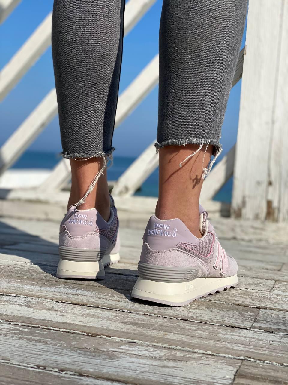 New Balance 574 Violet Pink White