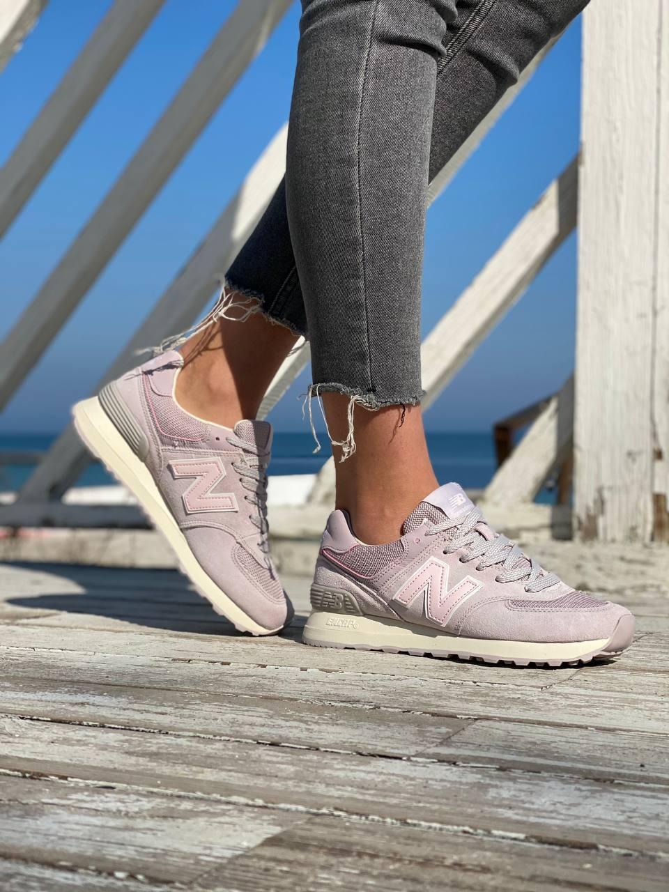 New Balance 574 Violet Pink White
