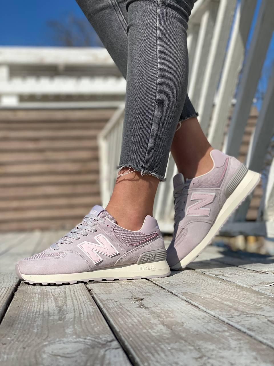 New Balance 574 Violet Pink White