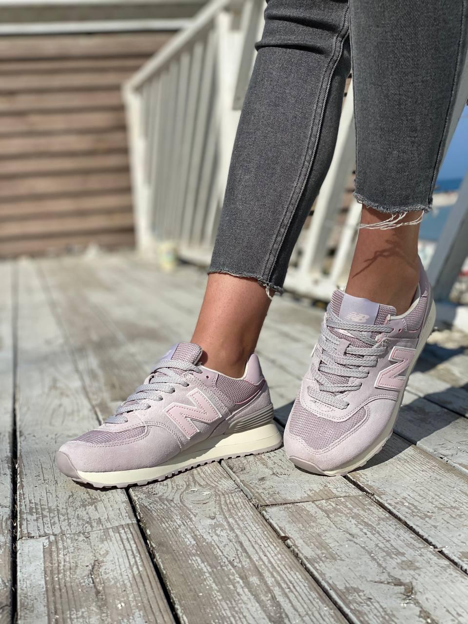 New Balance 574 Violet Pink White