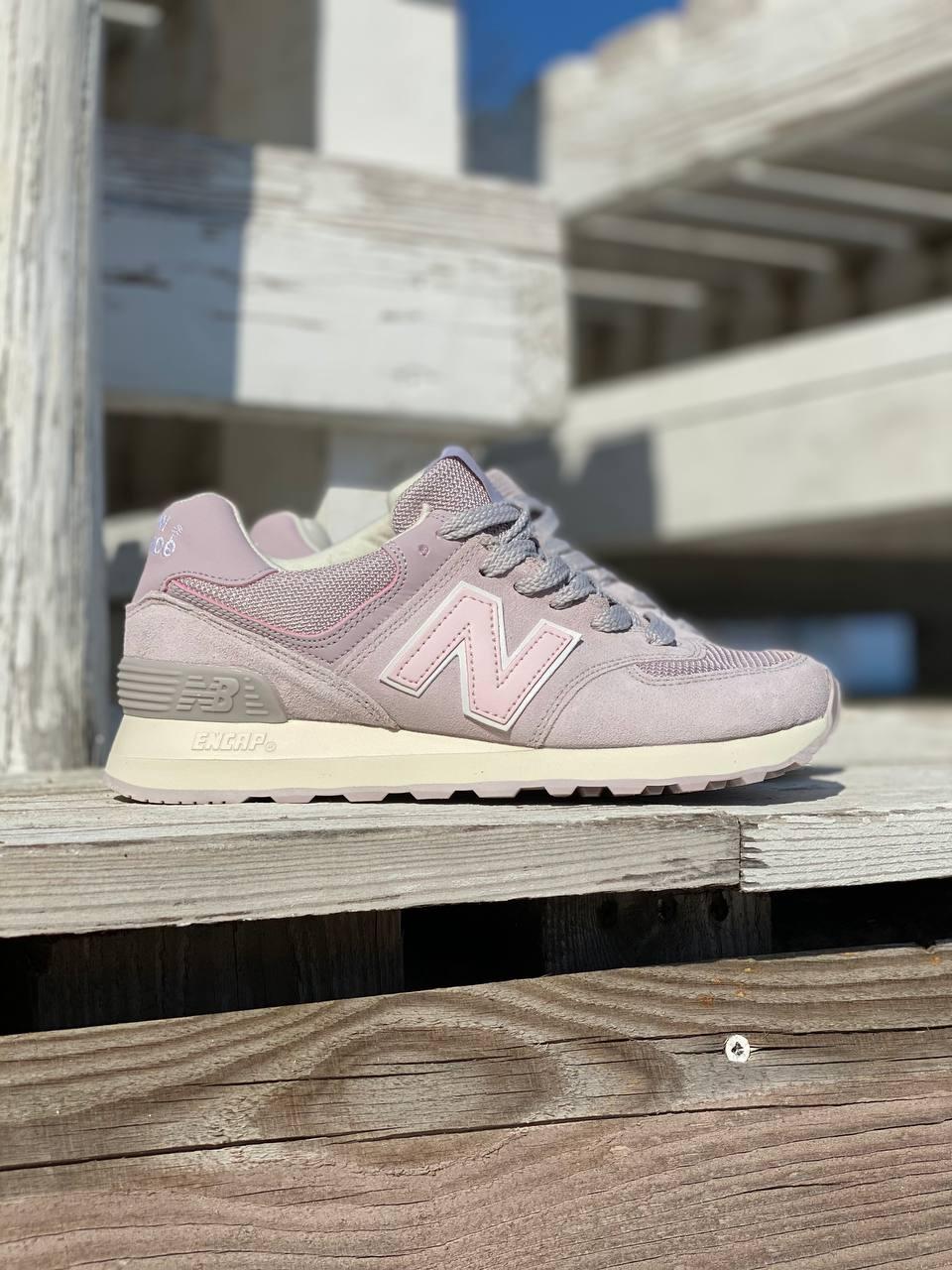 New Balance 574 Violet Pink White