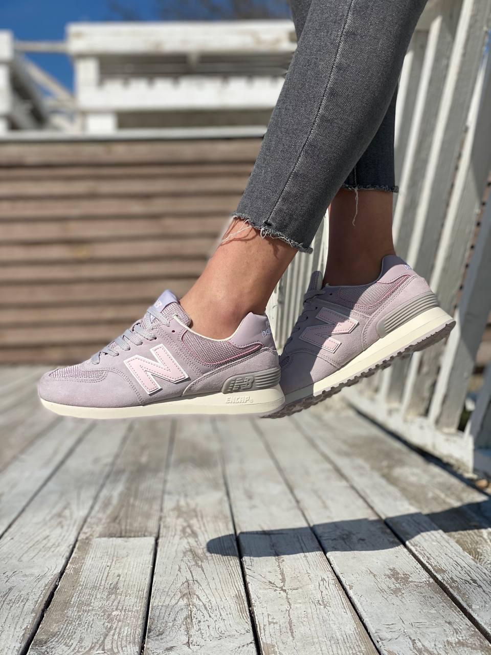 New Balance 574 Violet Pink White