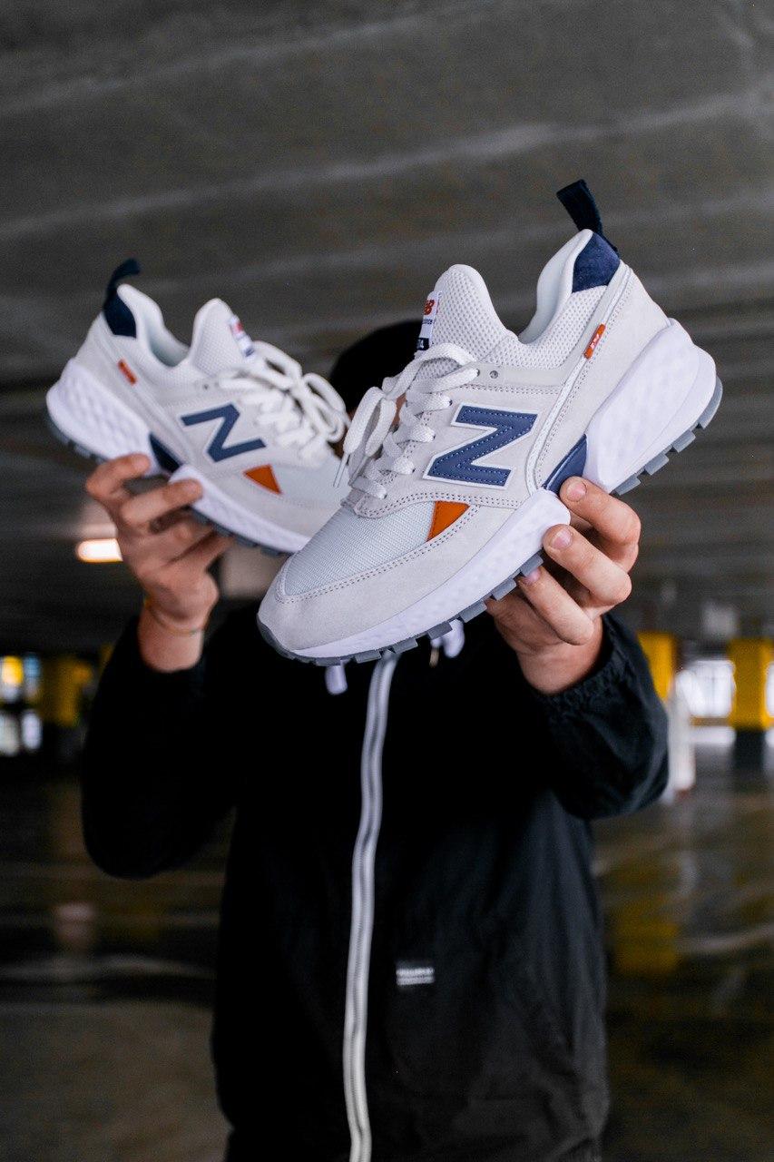 New Balance 574 Sport 2019 White «Blue Logo»