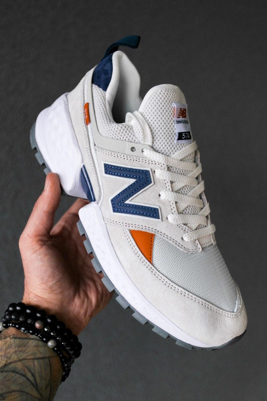 New Balance 574 Sport 2019 White «Blue Logo»