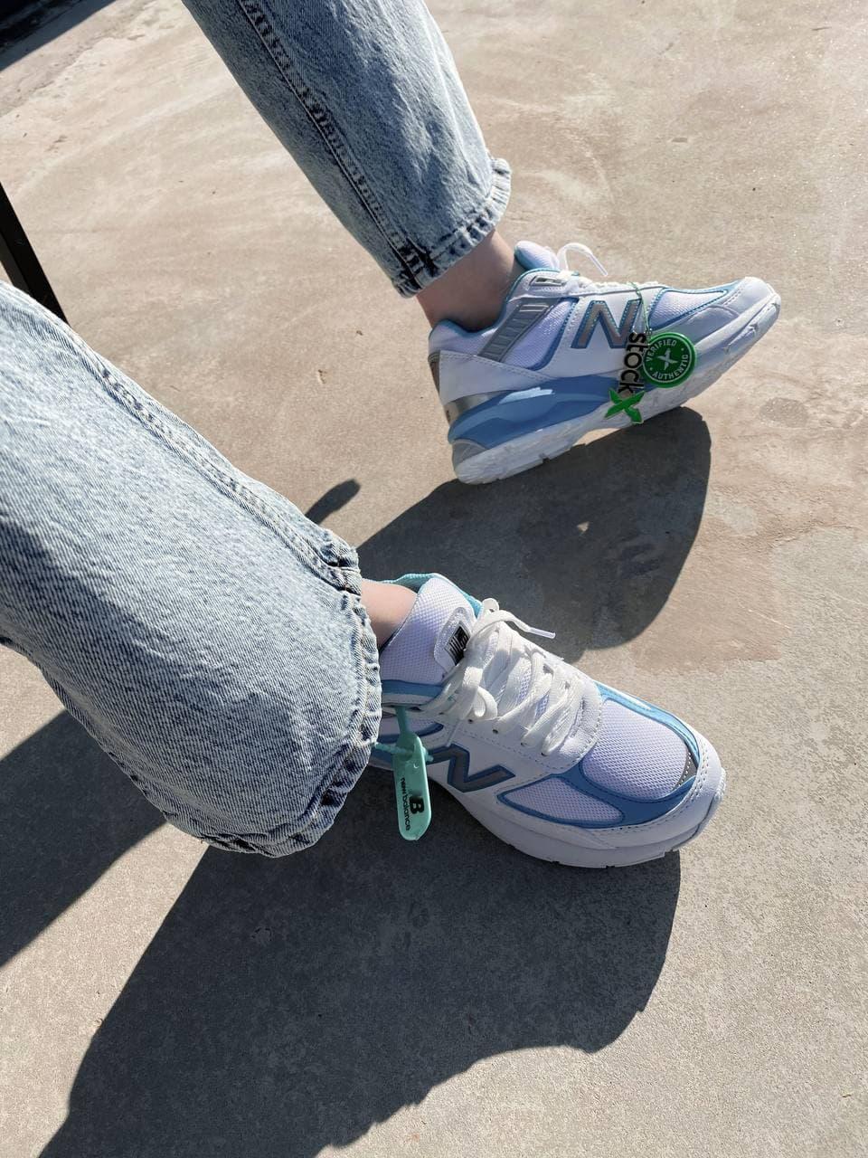 New Balance 990 White Blue Grey