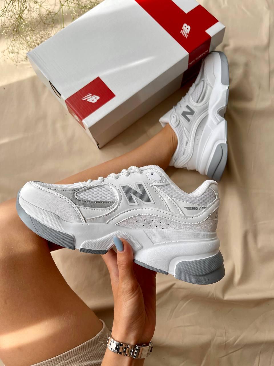 New Balance 990 White Silwer