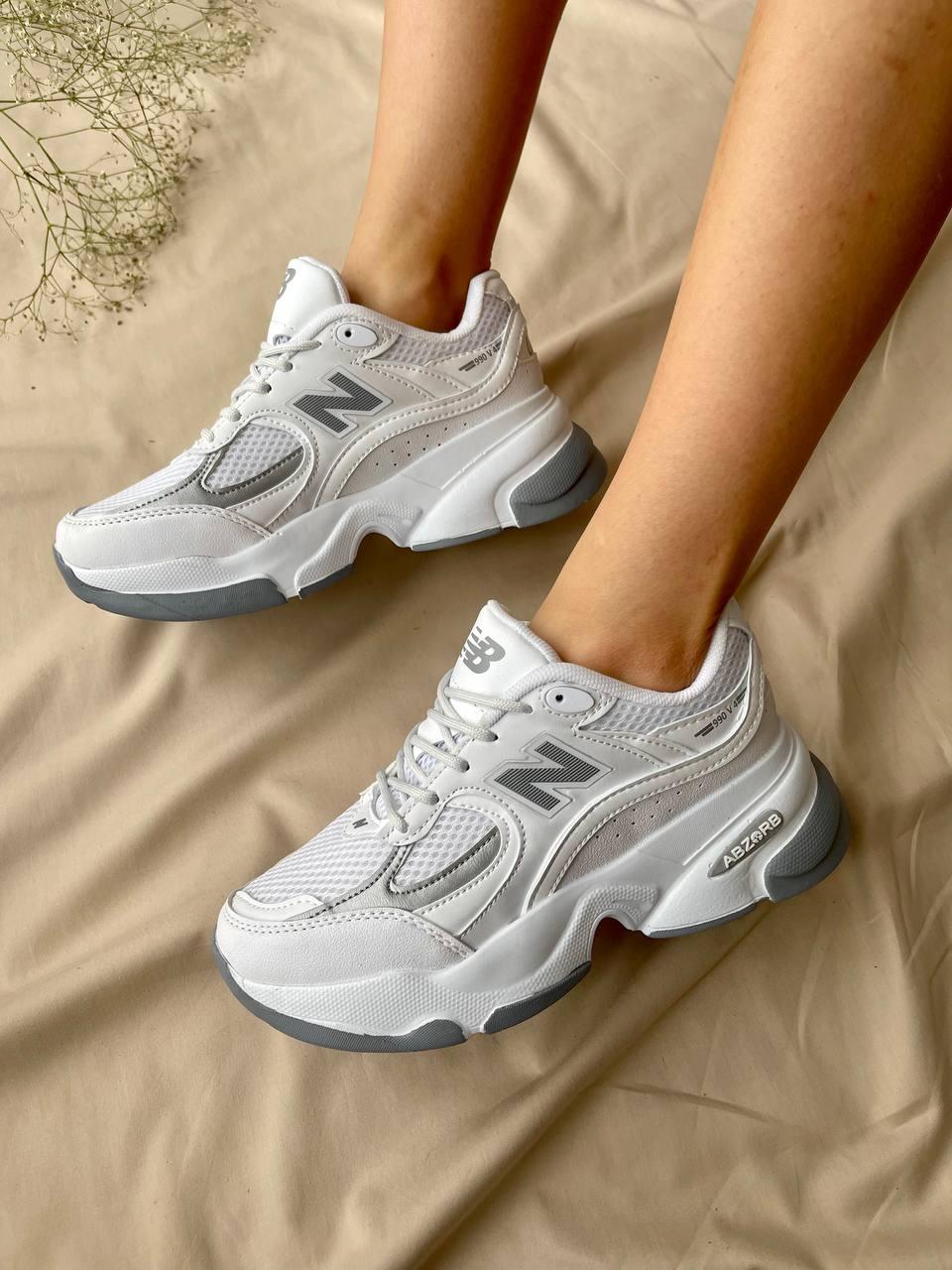 New Balance 990 White Silwer
