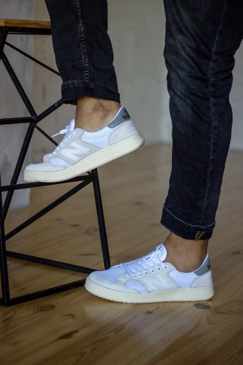 New Balance White Beige