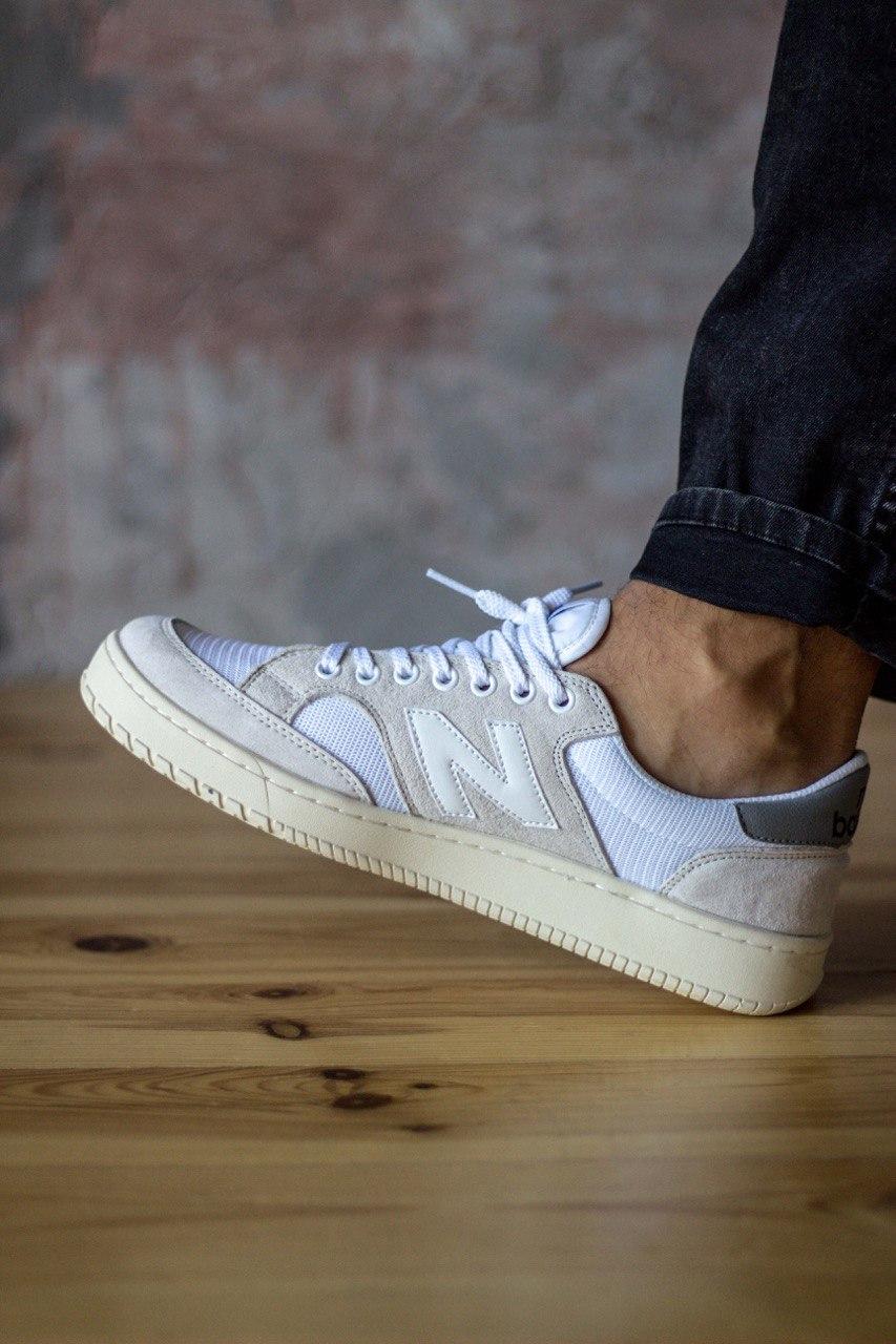 New Balance White Beige