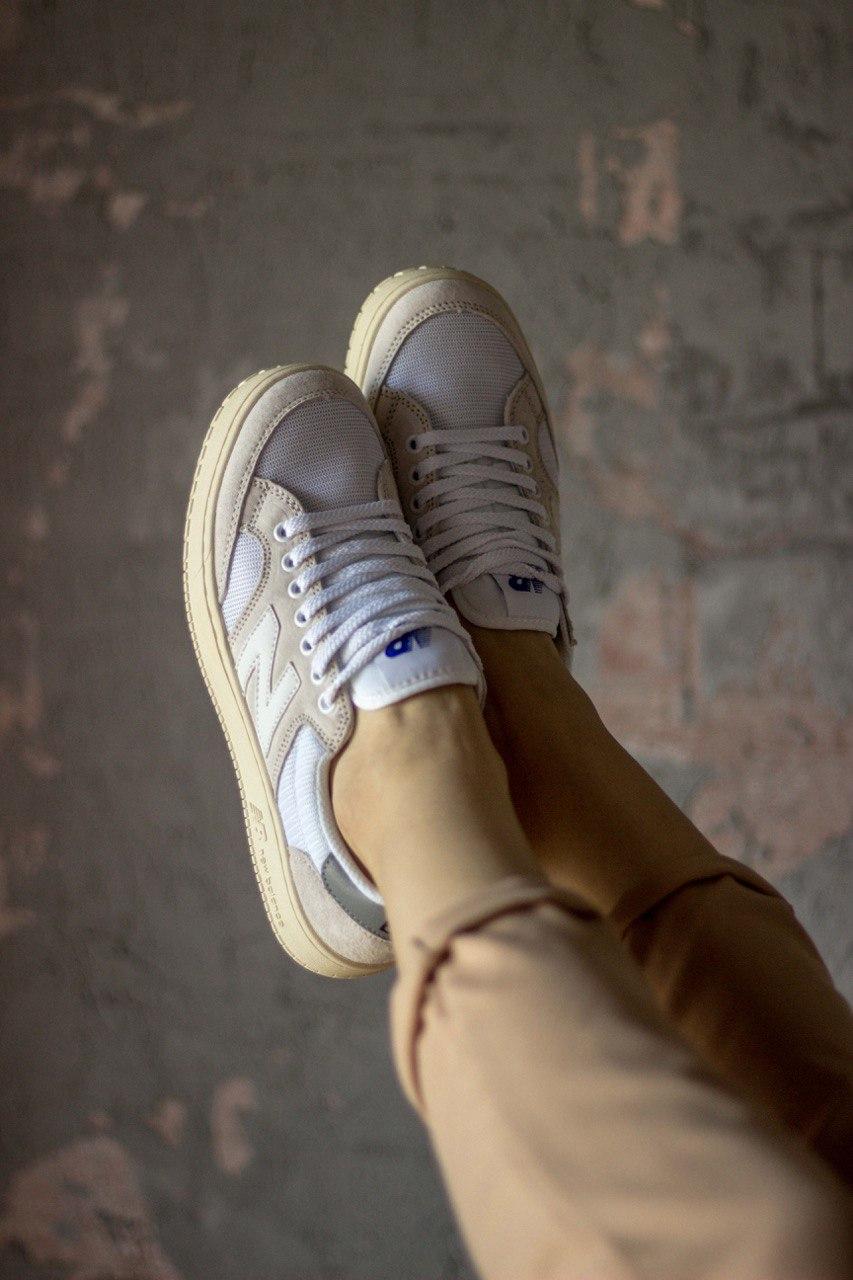 New Balance White Beige