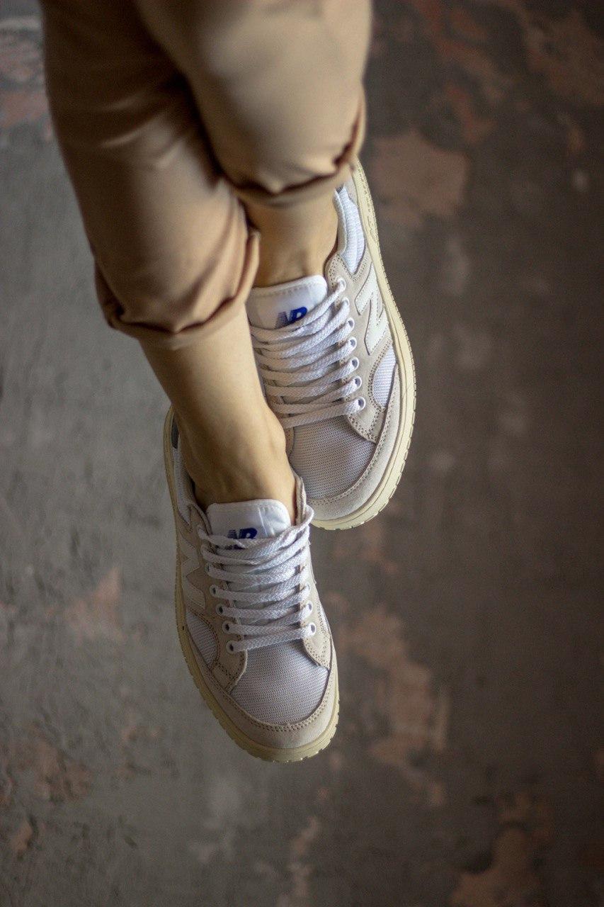New Balance White Beige