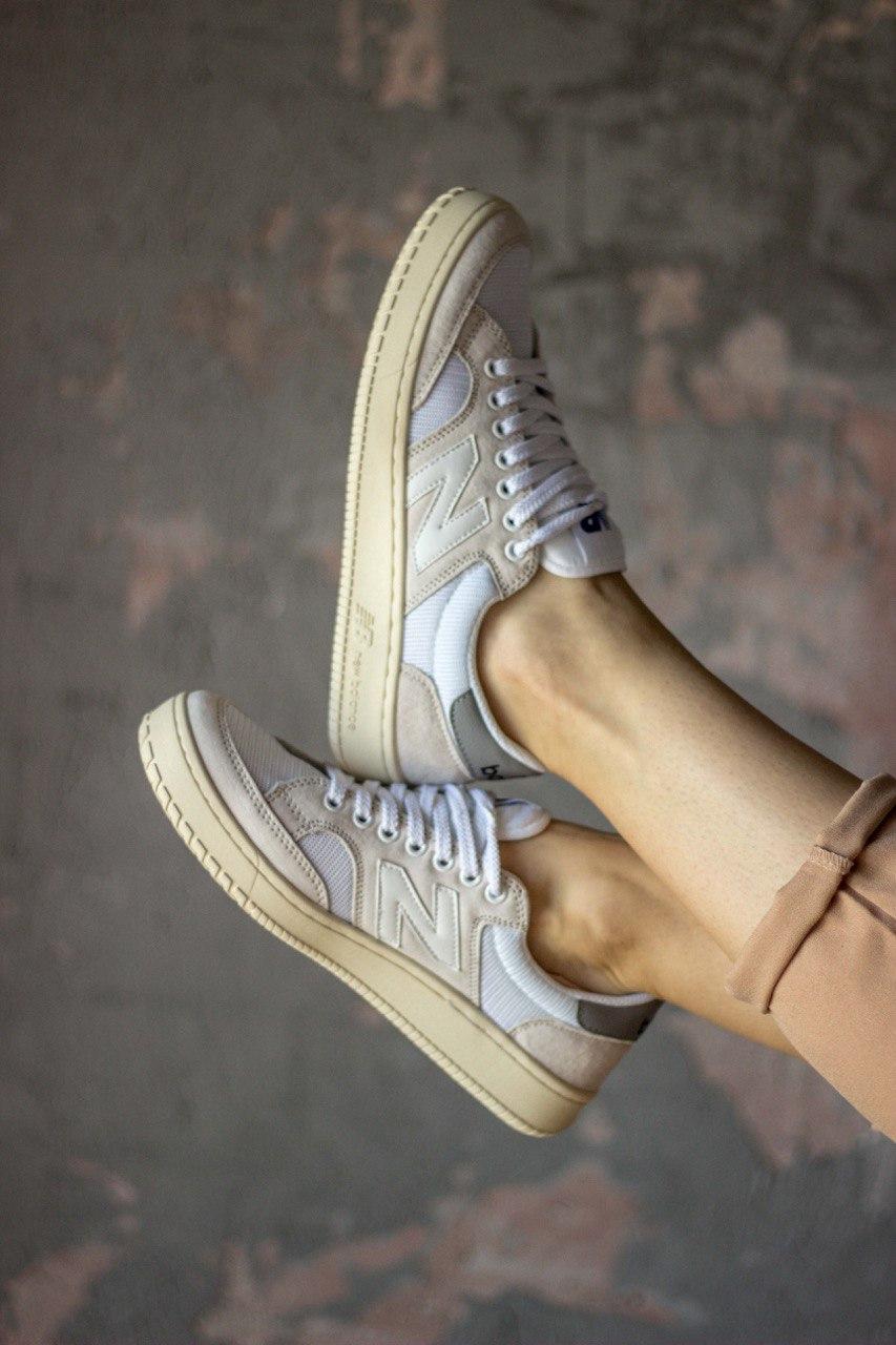 New Balance White Beige