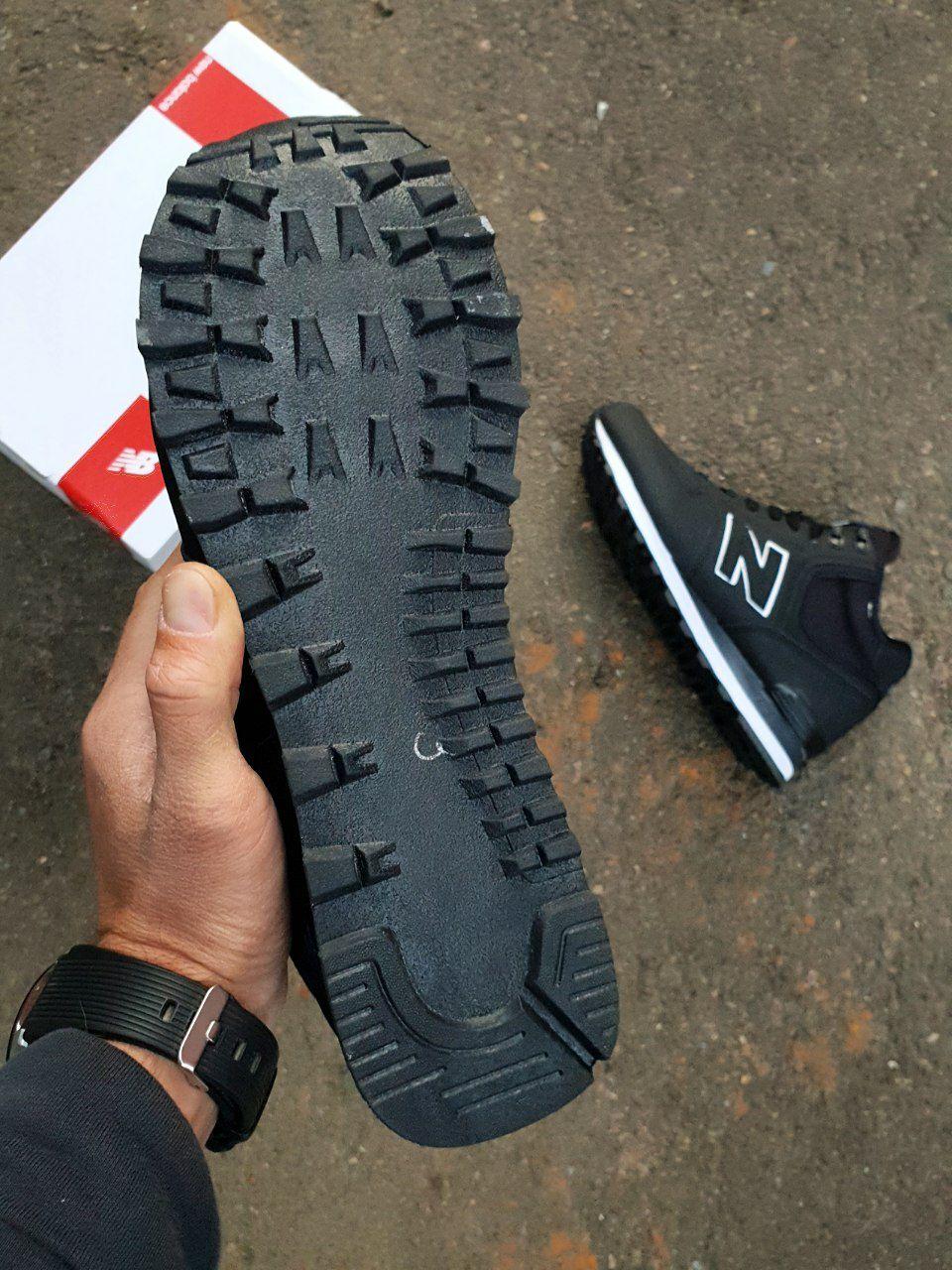 New Balance 574 Boots Winter Leather Black White