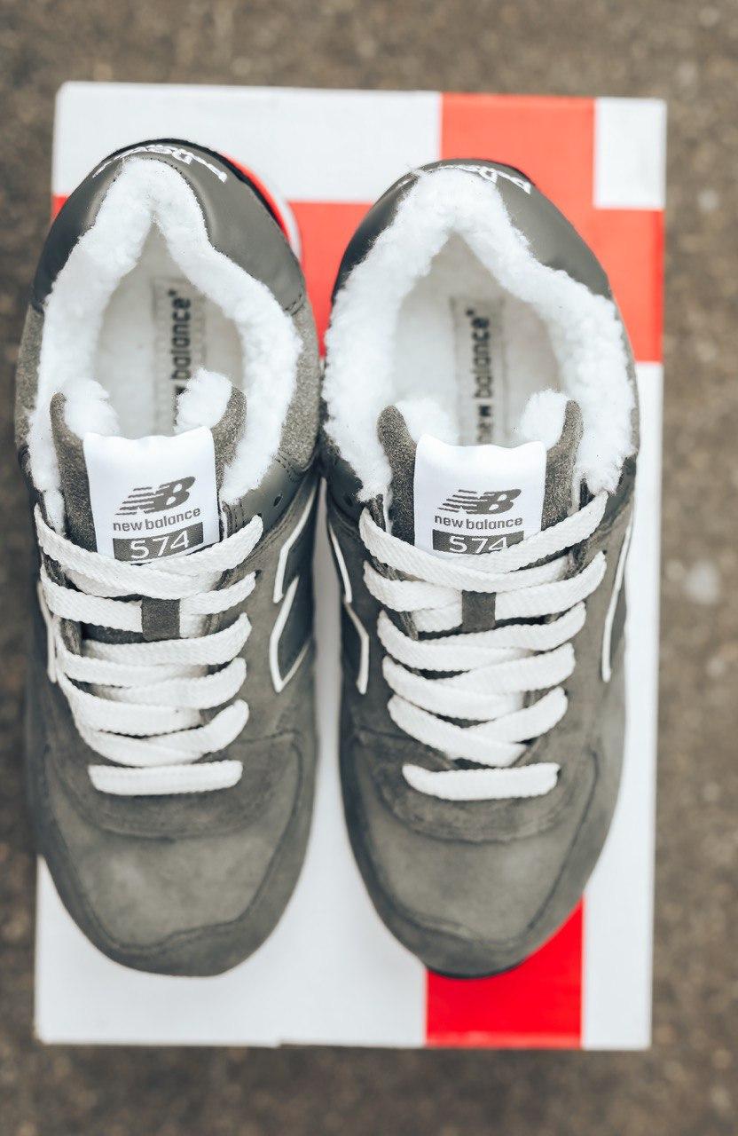 New Balance 574 Grey White Black Red