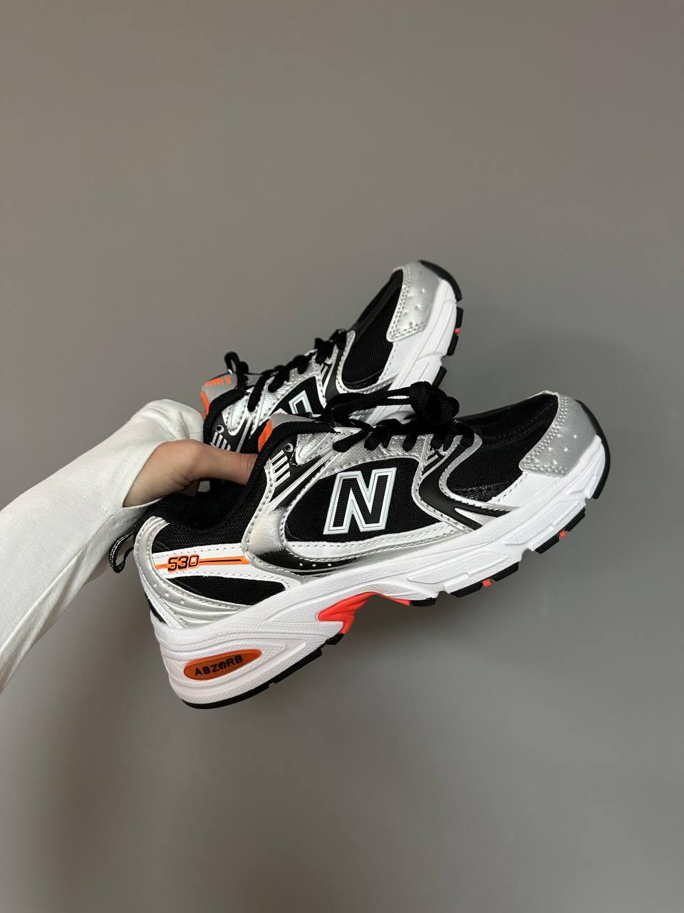 New Balance 530 Black Silver Orange