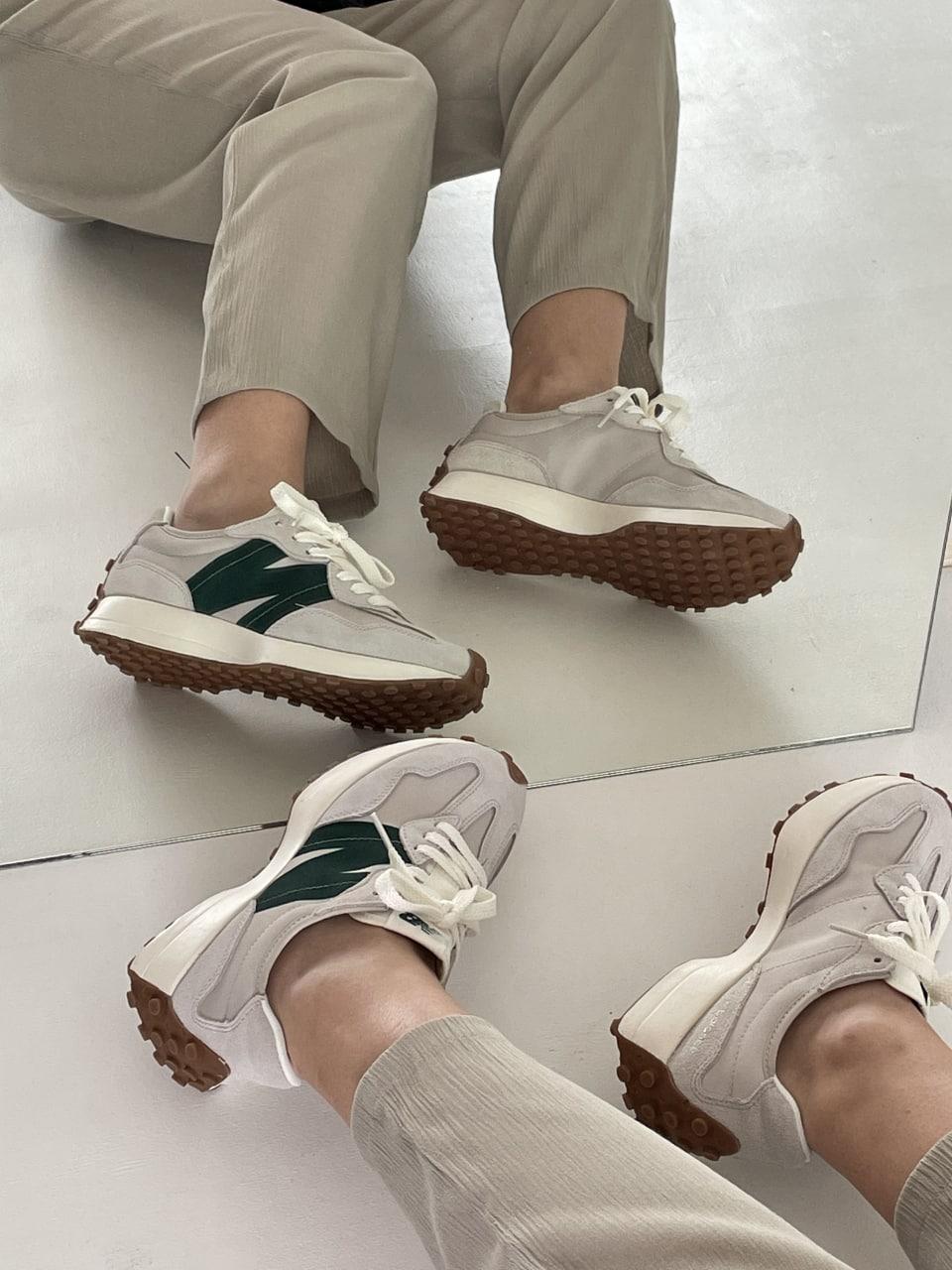 New Balance 327 Beige Green v2