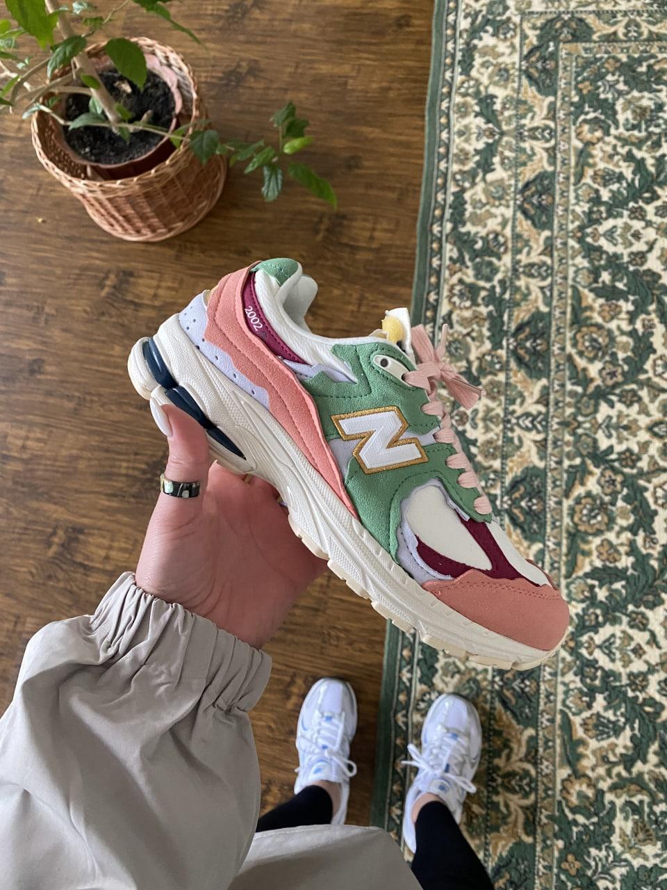New Balance 2002R White Pink Green