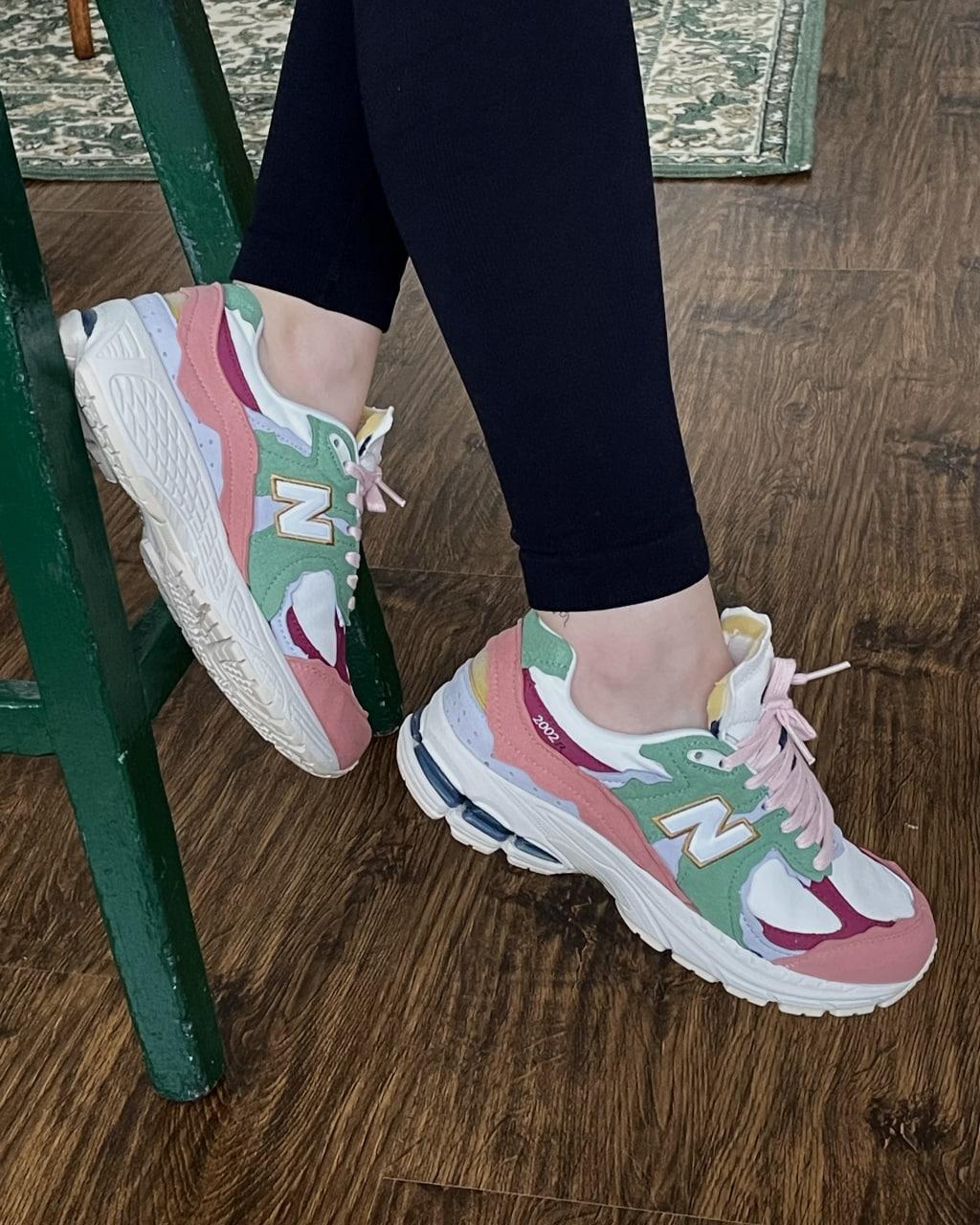 New Balance 2002R White Pink Green